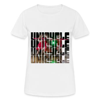 Einrad fahren - Frauen T-Shirt atmungsaktiv - Weiß - Vorne - AI Model Female 172 dark (172cm)