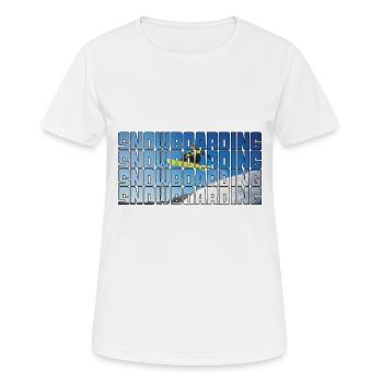 snowboarding - Frauen T-Shirt atmungsaktiv - Weiß - Vorne - AI Model Female 172 dark (172cm)
