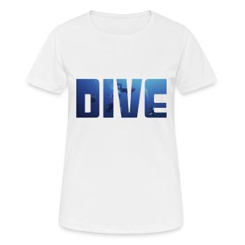 dive - Women's Breathable T-Shirt - white - Front - AI Model Female 172 dark (172cm)