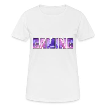 gaming - Frauen T-Shirt atmungsaktiv - Weiß - Vorne - AI Model Female 172 dark (172cm)