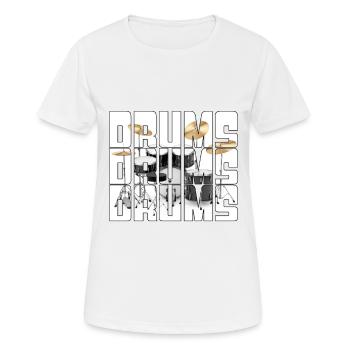 Percussion - T-shirt respirant Femme - blanc - Devant - AI Model Female 172 dark (172cm)