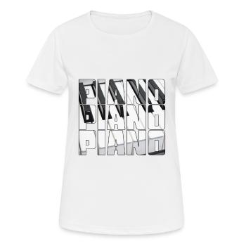 Klavier - Frauen T-Shirt atmungsaktiv - Weiß - Vorne - AI Model Female 172 dark (172cm)