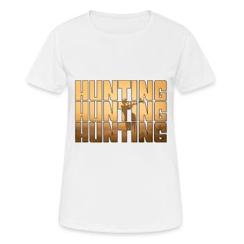 Hunt - Women's Breathable T-Shirt - white - Front - AI Model Female 172 dark (172cm)