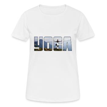 Yoga - T-shirt respirant Femme - blanc - Devant - AI Model Female 172 dark (172cm)