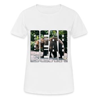 Bär - Frauen T-Shirt atmungsaktiv - Weiß - Vorne - AI Model Female 172 dark (172cm)