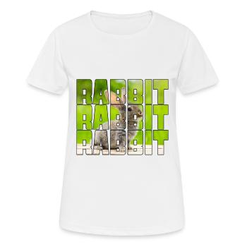 Lièvre - T-shirt respirant Femme - blanc - Devant - AI Model Female 172 dark (172cm)