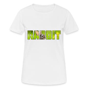 Lièvre - T-shirt respirant Femme - blanc - Devant - AI Model Female 172 dark (172cm)