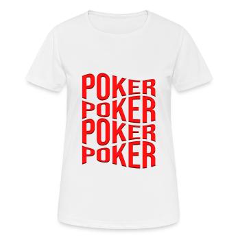 poker - Women's Breathable T-Shirt - white - Front - AI Model Female 172 dark (172cm)