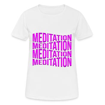 meditation - Frauen T-Shirt atmungsaktiv - Weiß - Vorne - AI Model Female 172 dark (172cm)
