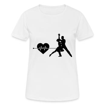 Tanzen Herzschlag - Frauen T-Shirt atmungsaktiv - Weiß - Vorne - AI Model Female 172 dark (172cm)