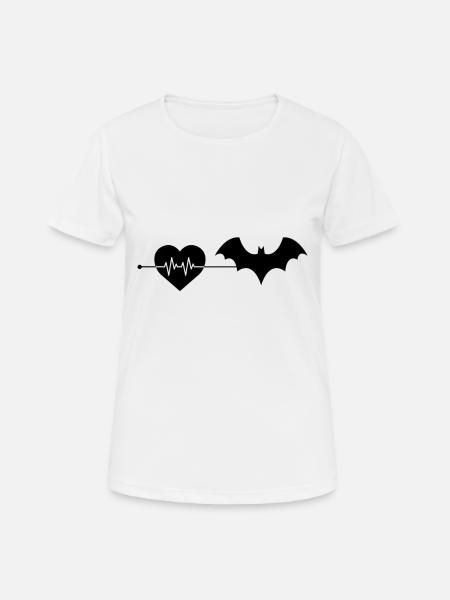 Battement de cœur de chauve-souris - T-shirt respirant Femme - blanc