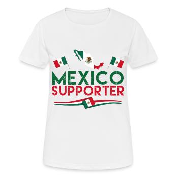fan de Mexico supporter. Supporter de Mexique. - T-shirt respirant Femme - blanc - Devant - AI Model Female 172 dark (172cm)