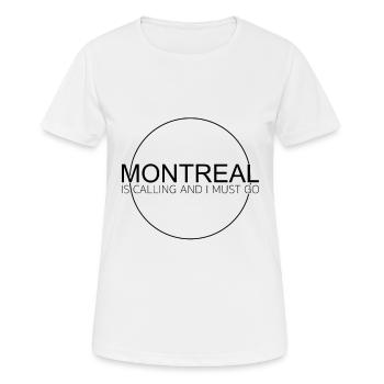 Dicton de Montréal - T-shirt respirant Femme - blanc - Devant - AI Model Female 172 dark (172cm)