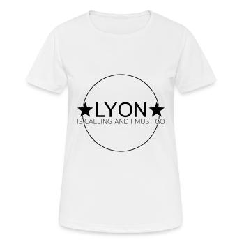 Lyon Spruch - Frauen T-Shirt atmungsaktiv - Weiß - Vorne - AI Model Female 172 dark (172cm)