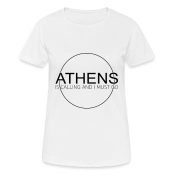 Athènes Dicton - T-shirt respirant Femme - blanc - Devant - AI Model Female 172 dark (172cm)