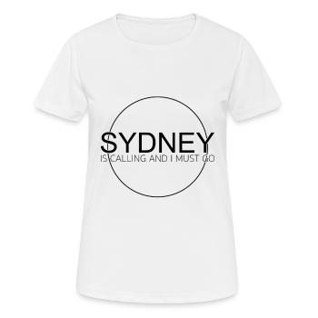 Citation de Sydney - T-shirt respirant Femme - blanc - Devant - AI Model Female 172 dark (172cm)