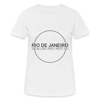 Citation de Rio de Janeiro - T-shirt respirant Femme - blanc - Devant - AI Model Female 172 dark (172cm)