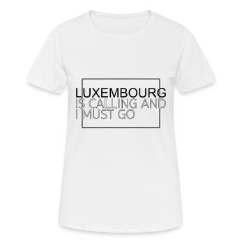 Décision luxembourgeoise - T-shirt respirant Femme - blanc - Devant - AI Model Female 172 dark (172cm)