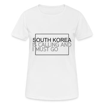 South Korea - Women's Breathable T-Shirt - white - Front - AI Model Female 172 dark (172cm)