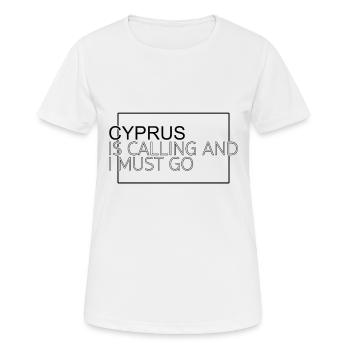 Chypre Dicton - T-shirt respirant Femme - blanc - Devant - AI Model Female 172 dark (172cm)