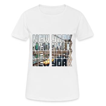 New York - T-shirt respirant Femme - blanc - Devant - AI Model Female 172 dark (172cm)