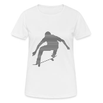 skateboard - T-shirt respirant Femme - blanc - Devant - AI Model Female 172 dark (172cm)
