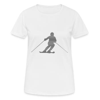 Ski - T-shirt respirant Femme - blanc - Devant - AI Model Female 172 dark (172cm)