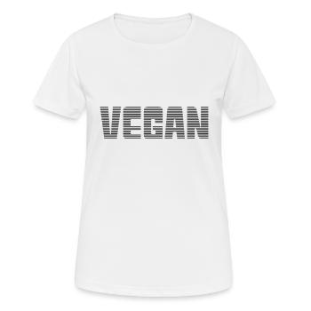 Vegan - Frauen T-Shirt atmungsaktiv - Weiß - Vorne - AI Model Female 172 dark (172cm)