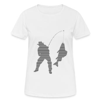 Angling - Women's Breathable T-Shirt - white - Front - AI Model Female 172 dark (172cm)