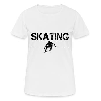 Patinage - T-shirt respirant Femme - blanc - Devant - AI Model Female 172 dark (172cm)