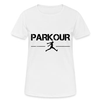 Parkour - T-shirt respirant Femme - blanc - Devant - AI Model Female 172 dark (172cm)