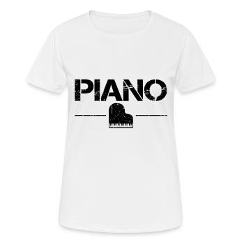 Klavier - Frauen T-Shirt atmungsaktiv - Weiß - Vorne - AI Model Female 172 dark (172cm)