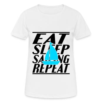 Alimentation Sommeil Voile - T-shirt respirant Femme - blanc - Devant - AI Model Female 172 dark (172cm)