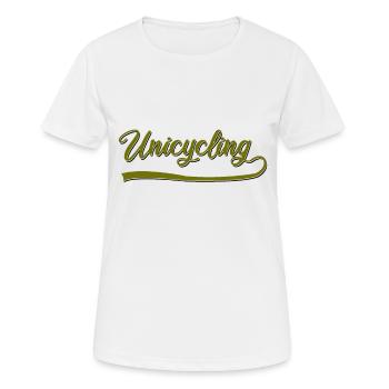 Einrad fahren - Frauen T-Shirt atmungsaktiv - Weiß - Vorne - AI Model Female 172 dark (172cm)