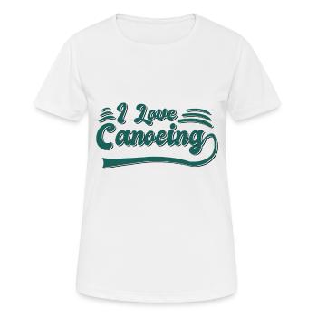 I love canoeing - Women's Breathable T-Shirt - white - Front - AI Model Female 172 dark (172cm)