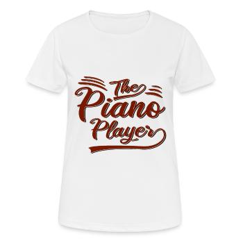 Le pianiste - T-shirt respirant Femme - blanc - Devant - AI Model Female 172 dark (172cm)