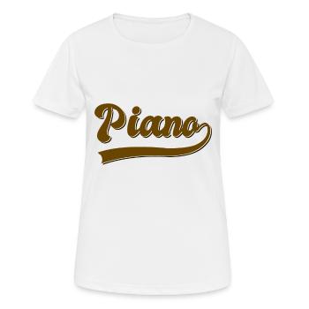 Klavier - Frauen T-Shirt atmungsaktiv - Weiß - Vorne - AI Model Female 172 dark (172cm)