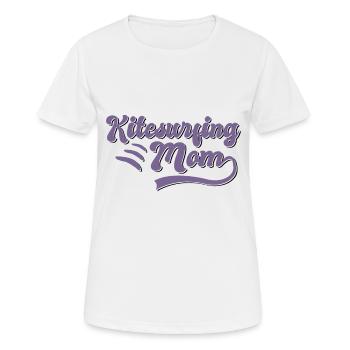 Kite Surfing Mama Gift - Women's Breathable T-Shirt - white - Front - AI Model Female 172 dark (172cm)