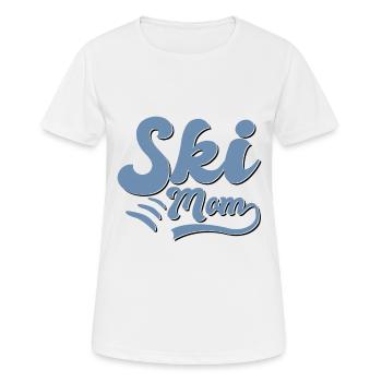 Ski Mama - Frauen T-Shirt atmungsaktiv - Weiß - Vorne - AI Model Female 172 dark (172cm)