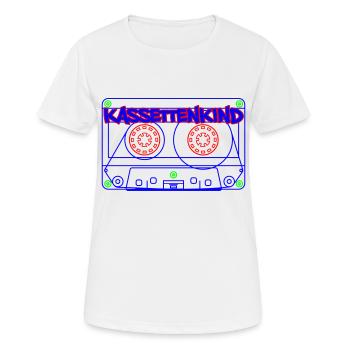 Kassettenkind Tape | Farben änderbar - Frauen T-Shirt atmungsaktiv - Weiß - Vorne - AI Model Female 172 dark (172cm)