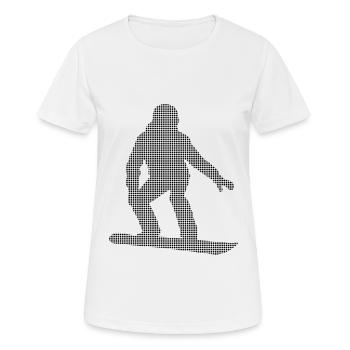 Snowboarding - Frauen T-Shirt atmungsaktiv - Weiß - Vorne - AI Model Female 172 dark (172cm)