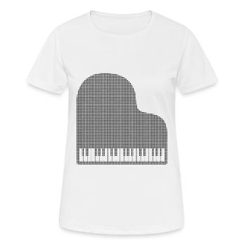 Klavier - Frauen T-Shirt atmungsaktiv - Weiß - Vorne - AI Model Female 172 dark (172cm)