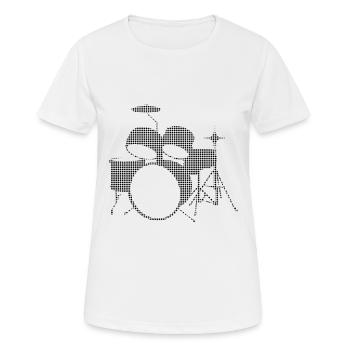 Percussion - T-shirt respirant Femme - blanc - Devant - AI Model Female 172 dark (172cm)