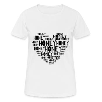 Honey Herz - Frauen T-Shirt atmungsaktiv - Weiß - Vorne - AI Model Female 172 dark (172cm)