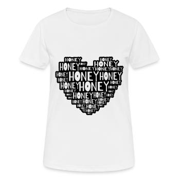 Honey Herz - Frauen T-Shirt atmungsaktiv - Weiß - Vorne - AI Model Female 172 dark (172cm)