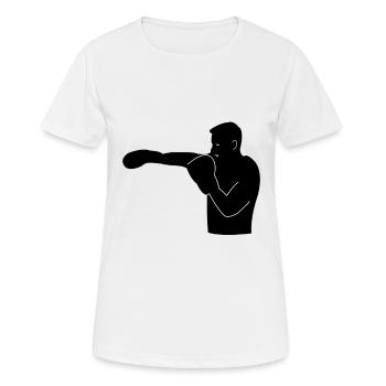 Silhouette de boxeur - T-shirt respirant Femme - blanc - Devant - AI Model Female 172 dark (172cm)