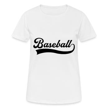 Baseball - Frauen T-Shirt atmungsaktiv - Weiß - Vorne - AI Model Female 172 dark (172cm)