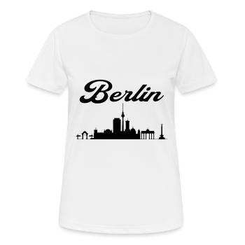 Horizon de la ville de Berlin - T-shirt respirant Femme - blanc - Devant - AI Model Female 172 dark (172cm)