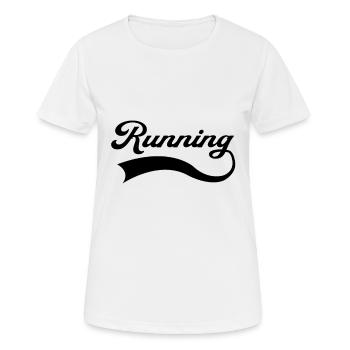 Running Endurance Sports Lettering - T-shirt respirant Femme - blanc - Devant - AI Model Female 172 dark (172cm)