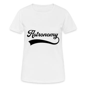 Astronomie Schriftzug - Frauen T-Shirt atmungsaktiv - Weiß - Vorne - AI Model Female 172 dark (172cm)